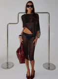Luminous Midi Skirt Black