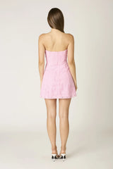 Isla Pink Strapless Mini Dress