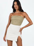 The Lola Mini Skirt Oatmeal