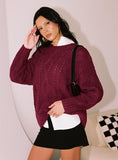 Anaya Oversized Sweater Burgundy
