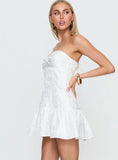 Aubriana Strapless Mini Dress White