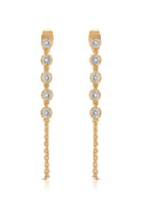 Ettika Crystal Chain Danglers Earrings