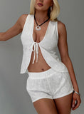 Wavecrest Tie Up Set White
