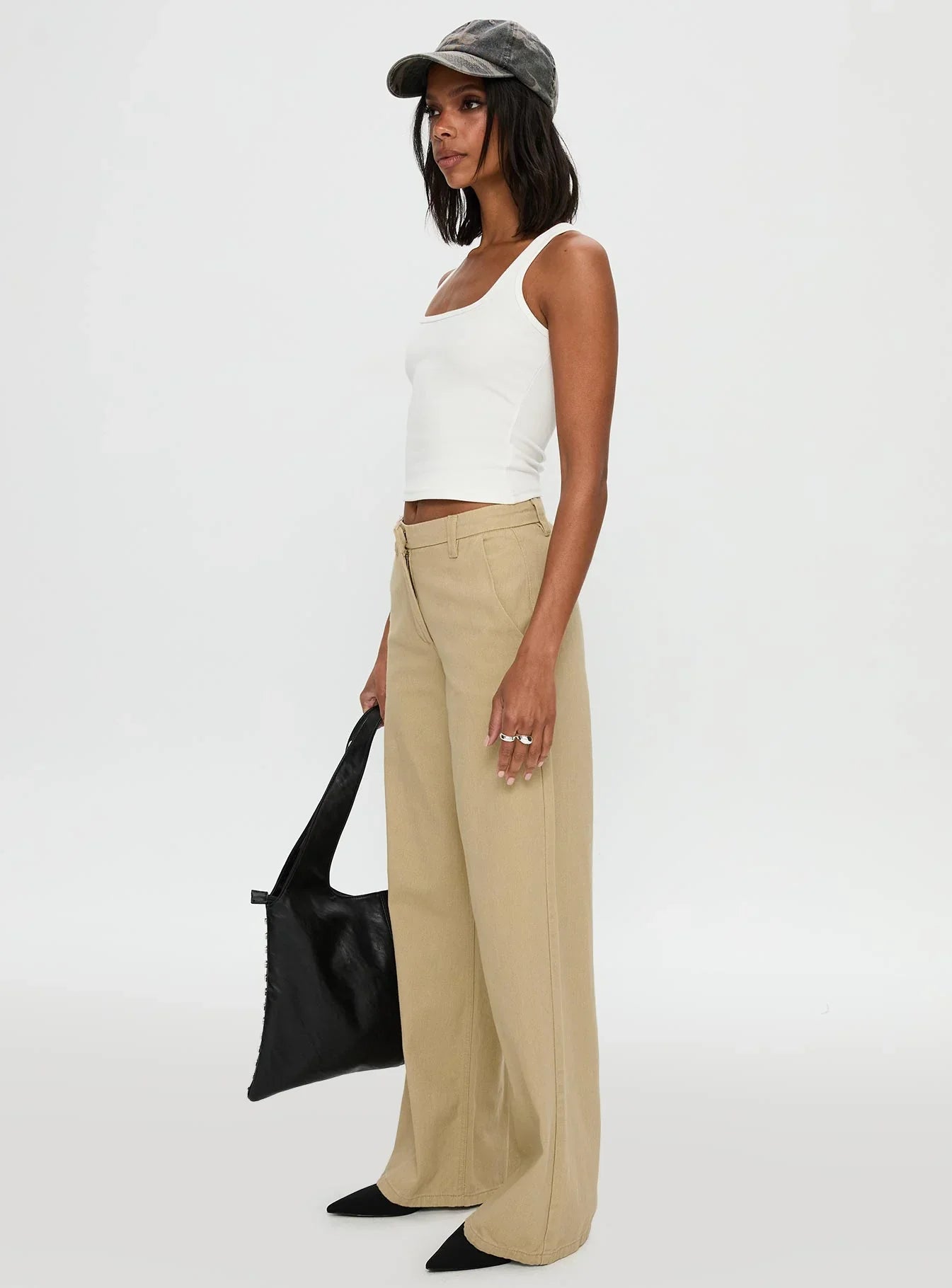 Latitude High Rise Wide Leg Pants Beige