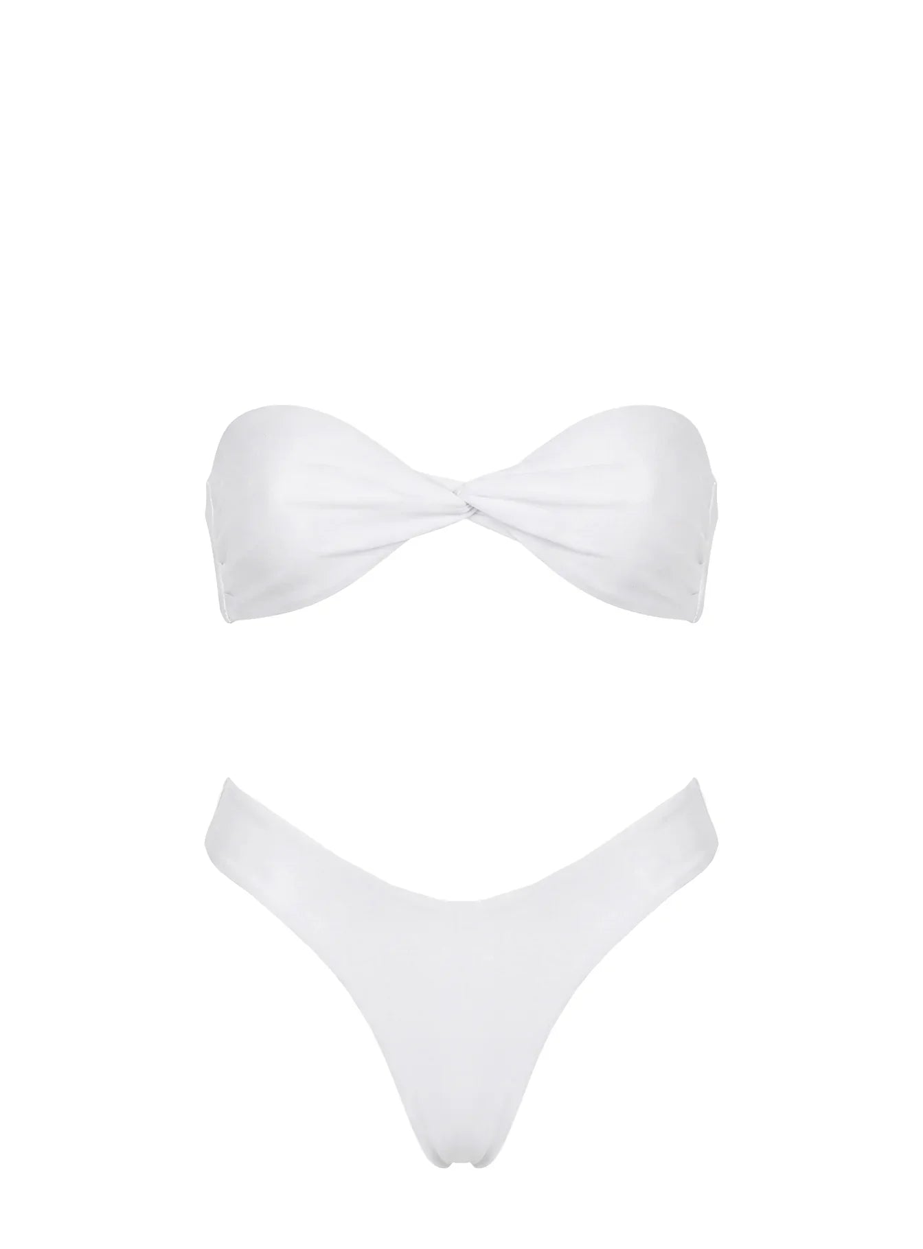 Tamrali Bandeau Bikini Top White