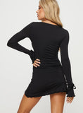 Dalzine Long Sleeve Mini Dress Black Tall