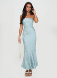 Salvin Strapless Maxi Dress Blue