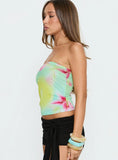 Lorren Strapless Top Multi Floral
