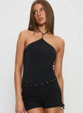 Sessily Hardware Detail Bodysuit Black