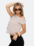 Ashfield Off Shoulder Top Oat