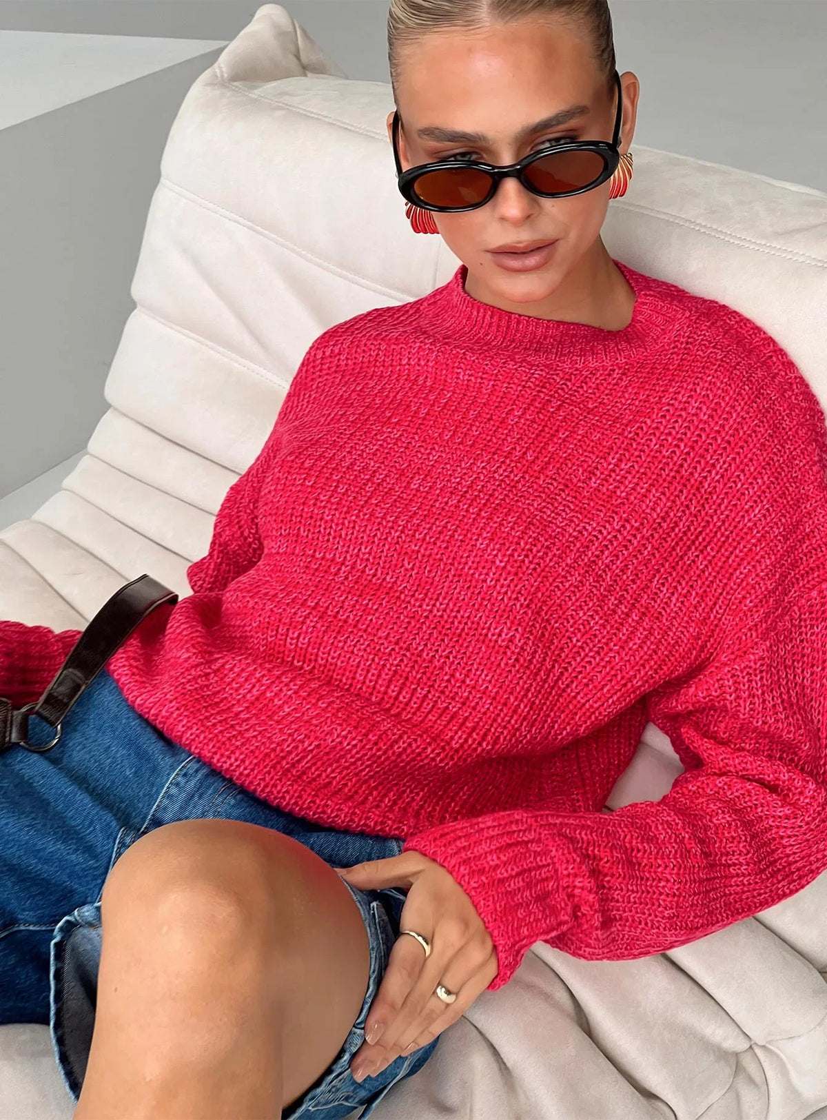 Bae Sweater Pink Red