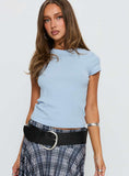 Prestige Longline Baby Tee Soft Blue