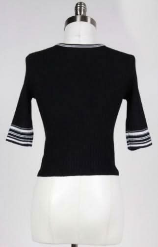 Ruled Out Black Ringer Sweater