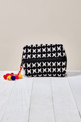 Hannah Black Geo Print Makeup Bag