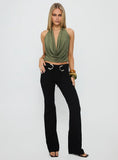 Twinflame Low Rise Hardware Pants Black