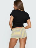 Azazel Button Detail Micro Boxer Shorts Yellow / Grey Stripe