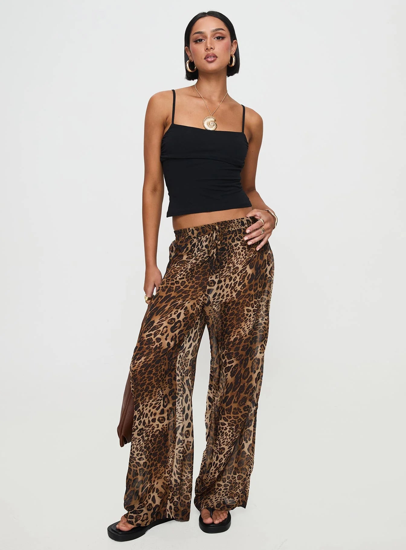 Fyre Wide Leg Pant Leopard