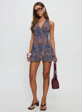 Tatyana Halter Mini Dress Paisley Multi