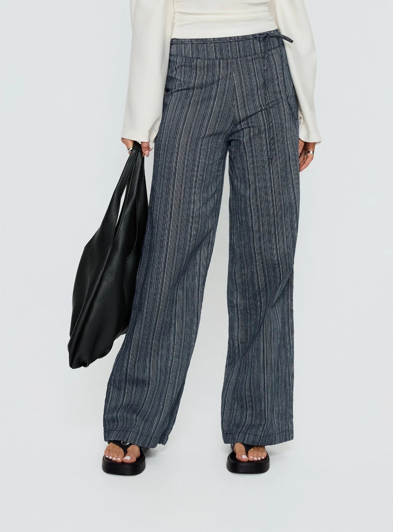Rush Hours Tie Up Pants Navy