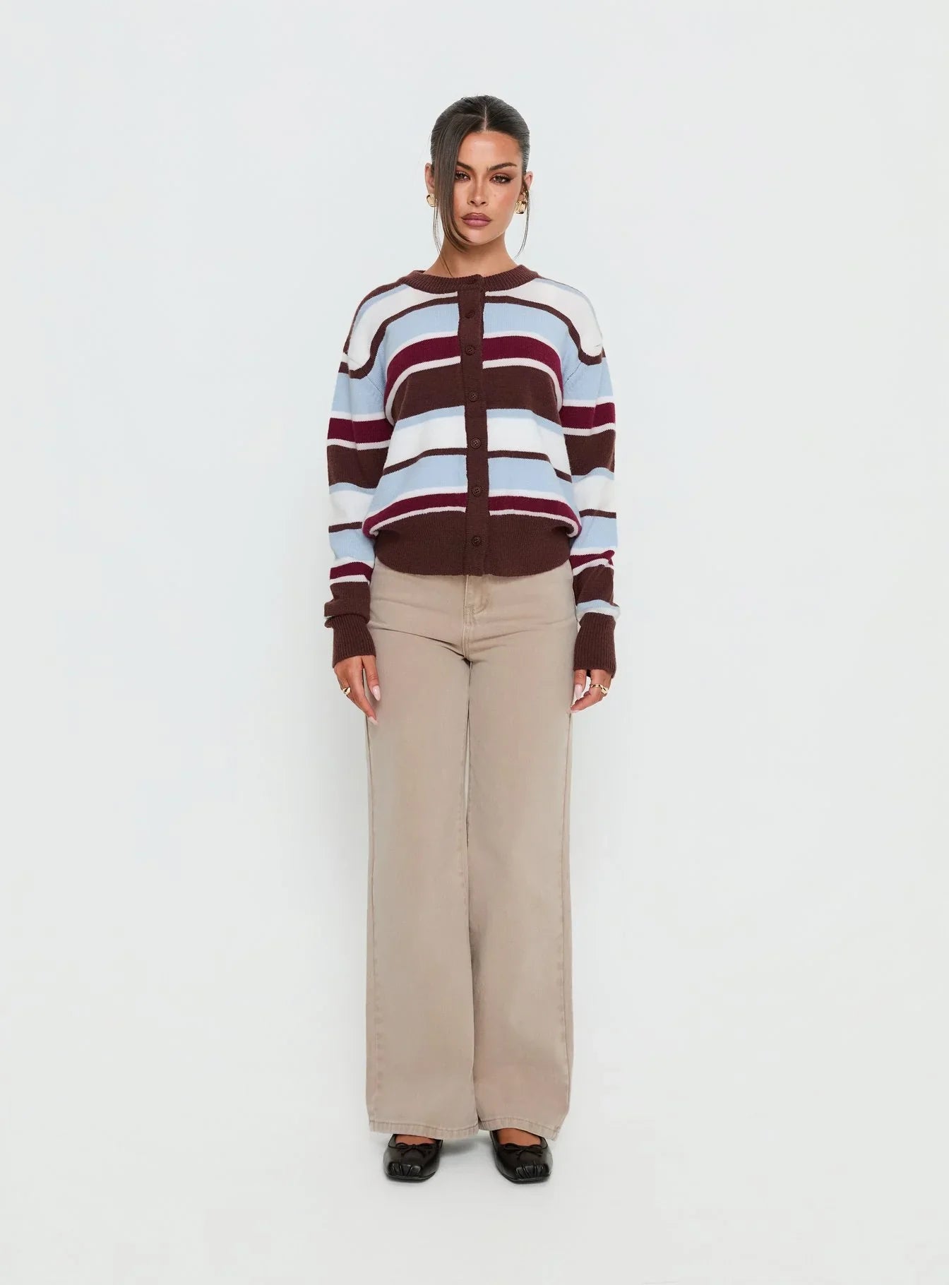 Nicolo High Rise Straight Leg Jeans Concrete