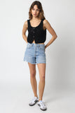 Valeria Black Sheer Sweater Top