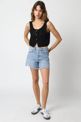 Valeria Black Sheer Sweater Top