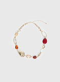 Quincie Necklace Gold Red