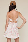 Macie Coral Floral Babydoll Mini Dress