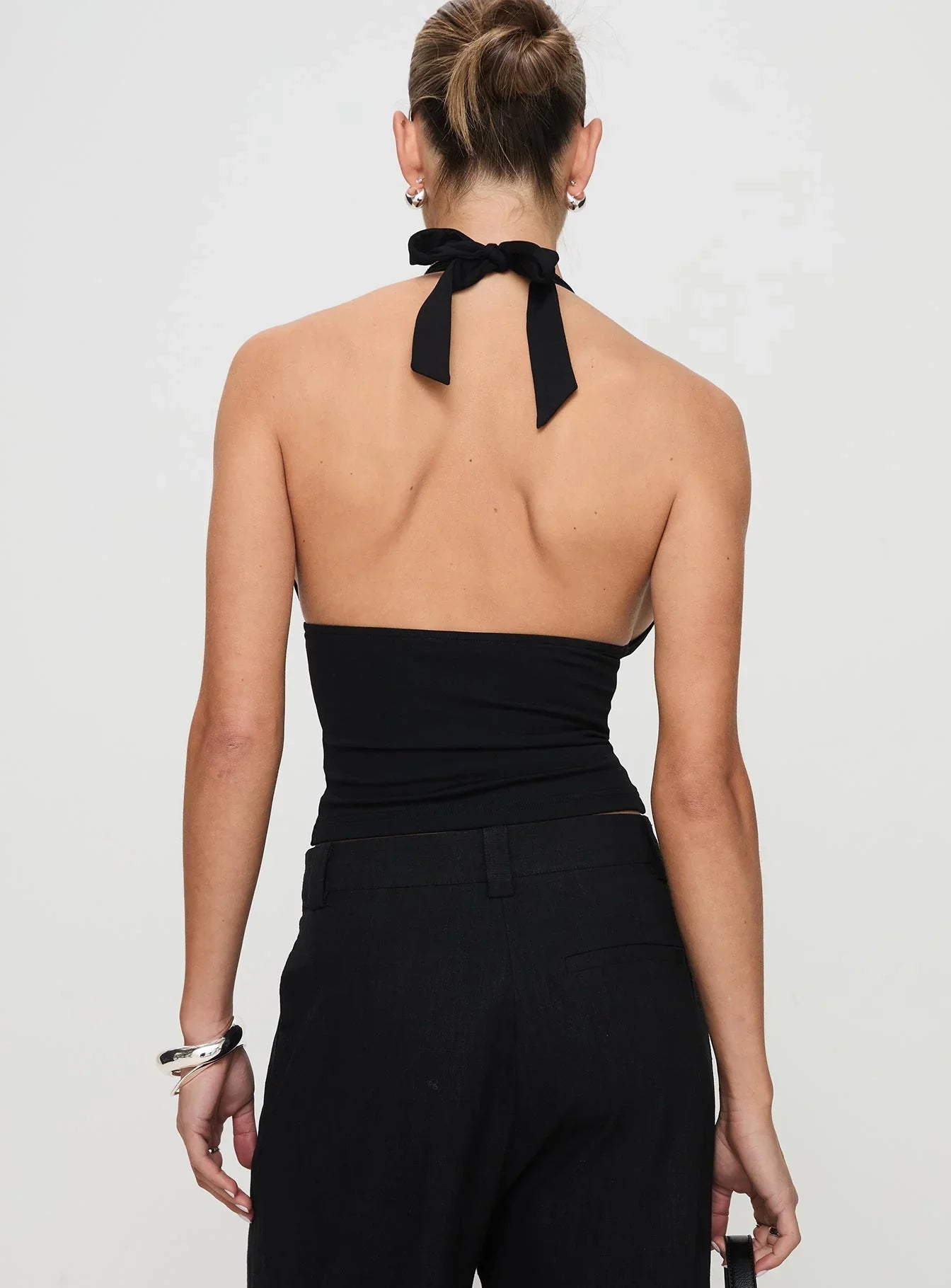 Whimsy Halter Top Black Petite