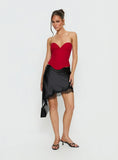 Isalina Strapless Corset Top Red
