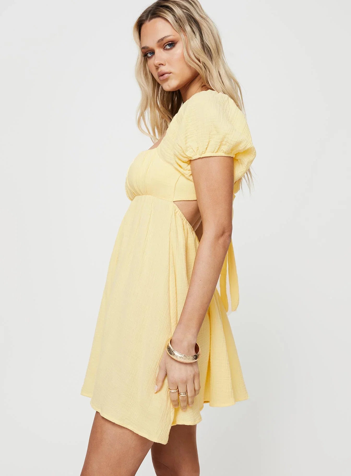 Lets Dance Mini Dress Yellow