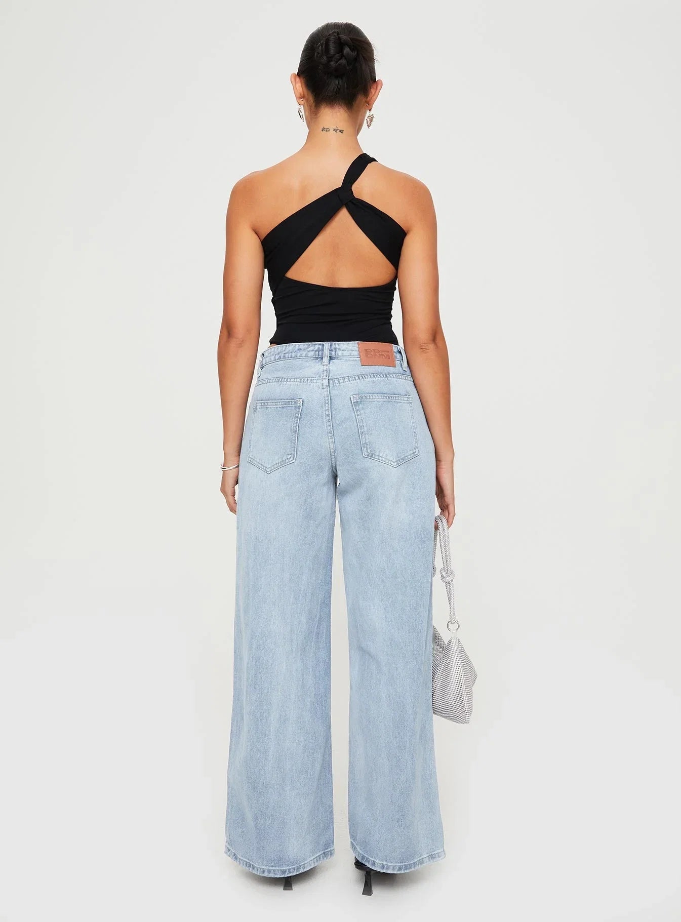 Ramos Low Rise Wide Leg Jeans Light Blue Wash Petite