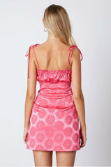 Newest Obsession Fuchsia Pink Floral Print Mini Dress
