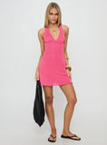 Leam Mini Dress Hot Pink