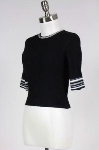 Ruled Out Black Ringer Sweater