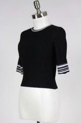 Ruled Out Black Ringer Sweater