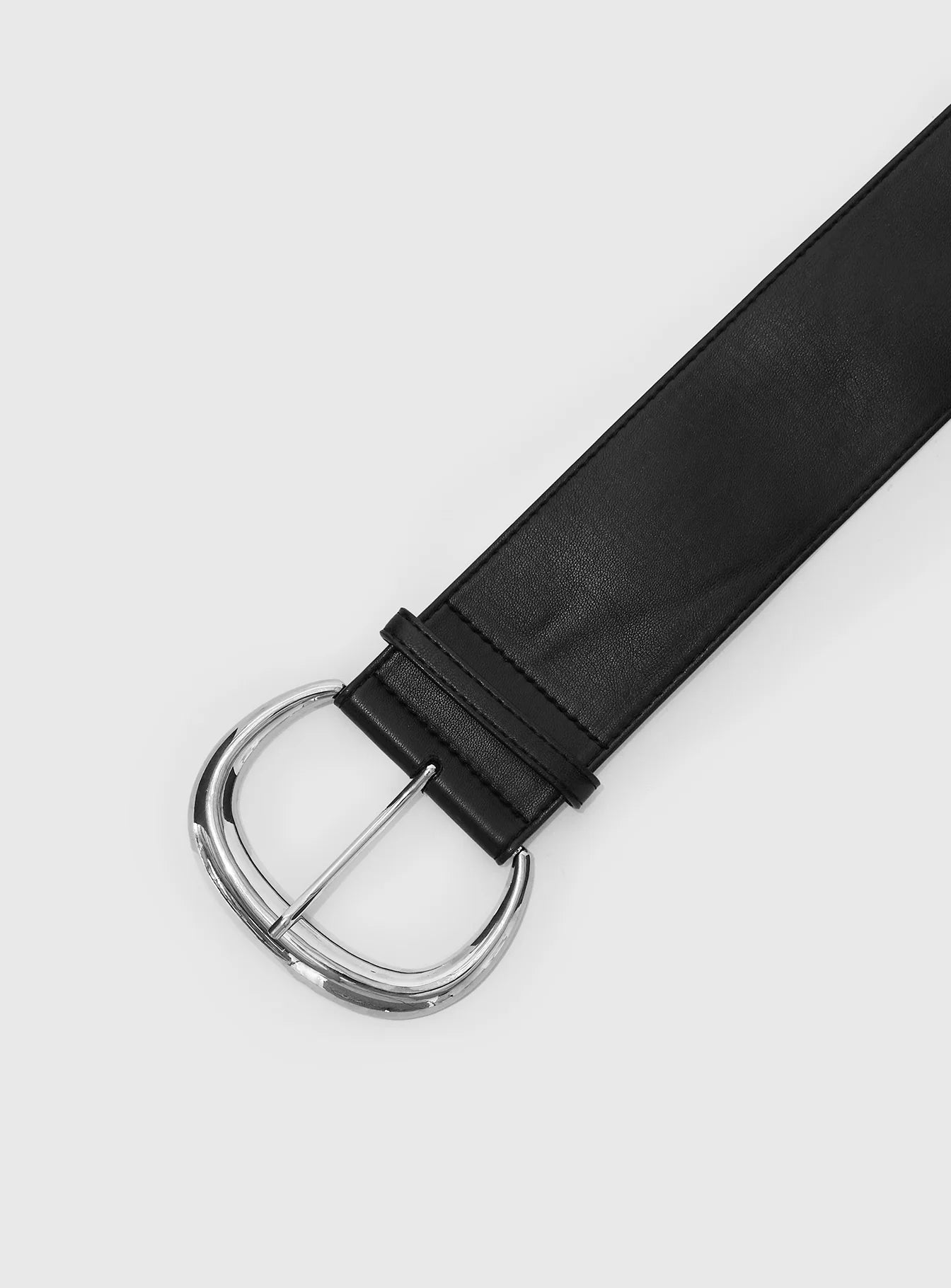 The Other Side Belt Black Silver