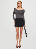 Sundlow Off Shoulder Bodysuit Slate