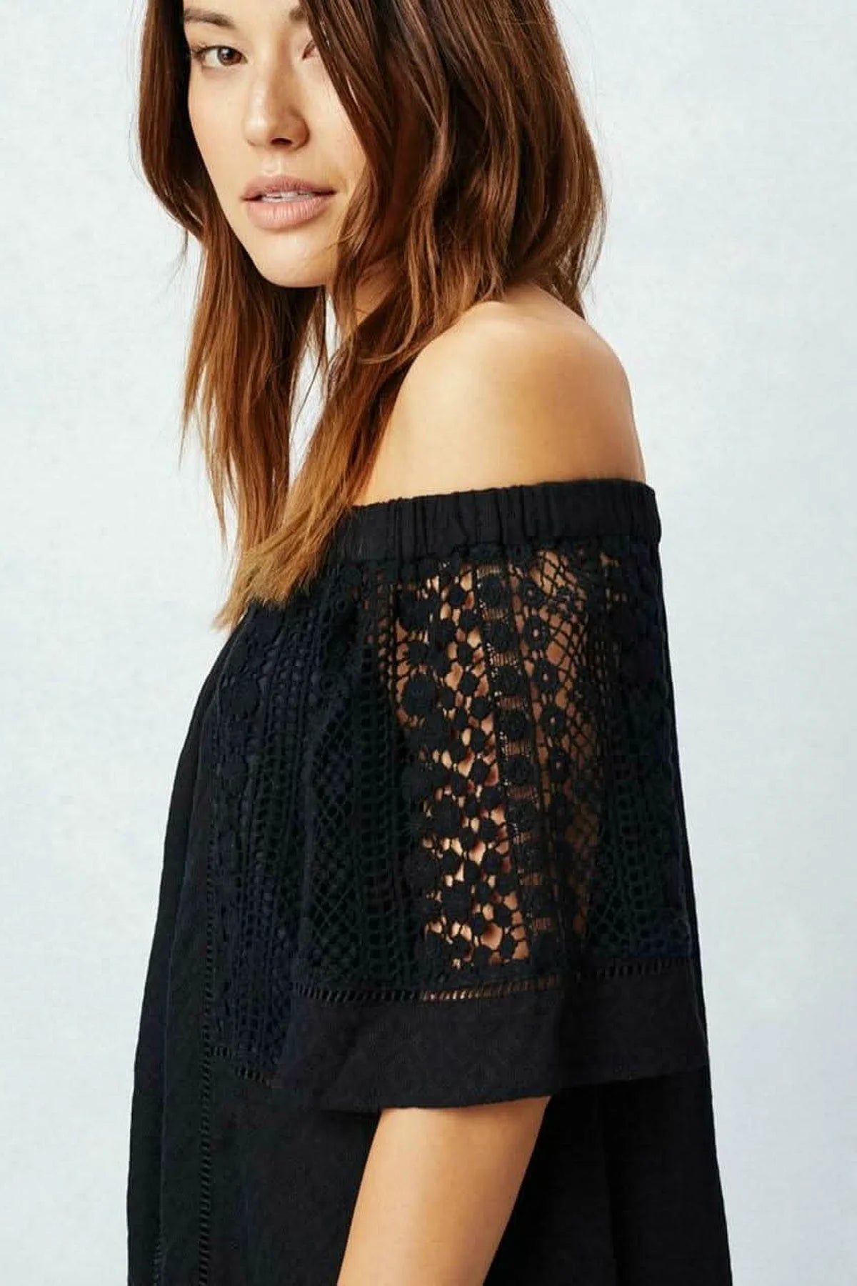 Bungalow Black Off the Shoulder Top