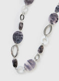 Felon Beaded Chain Belt Silver Black