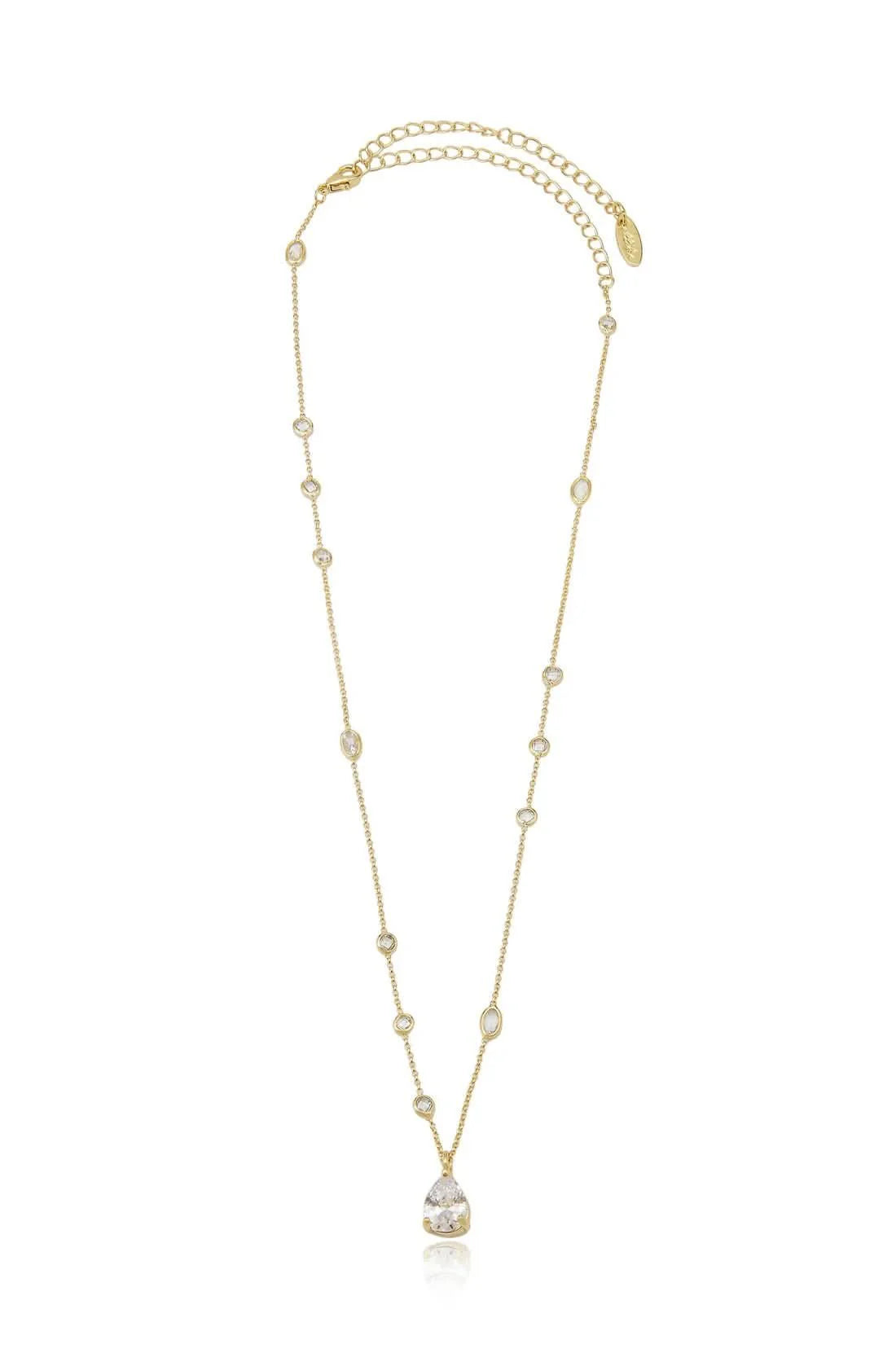 Ettika Delicate Crystal Pendant Necklace