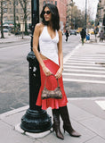 Musemeci Midi Skirt Red