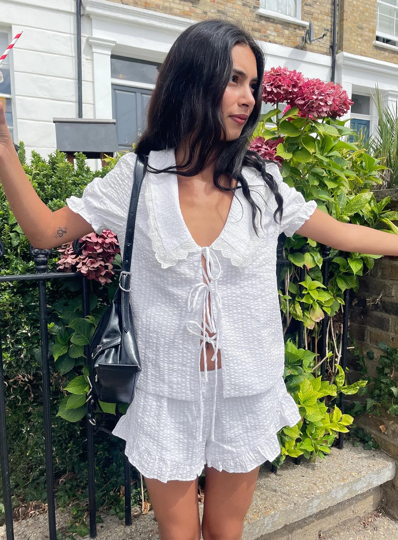 Eternal Sun Collared Set White