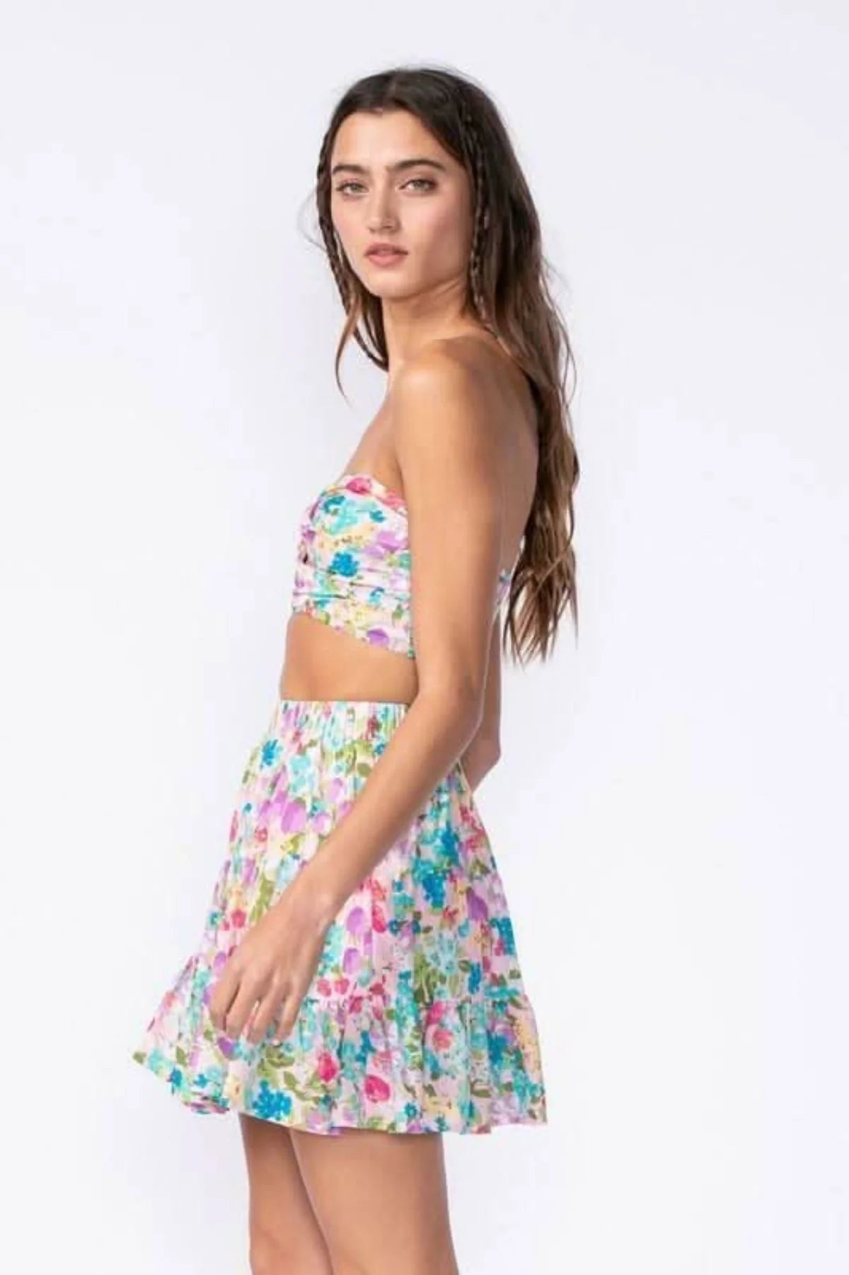 Rebecca Lavender Floral Two Piece Dress Set