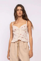 Hard to Ignore Serenity Floral Corset Top
