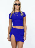 Bold Move Mini Skirt Cobalt Blue
