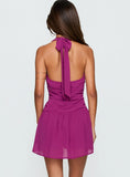 Beach Cruiser Halter Playsuit Purple