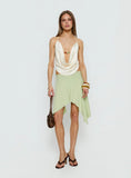Daelen Waterfall Midi Skirt Mint