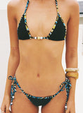 Blaylock Triangle Bikini Top Black Zebra