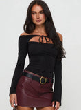 Nevah Long Sleeve Top Black